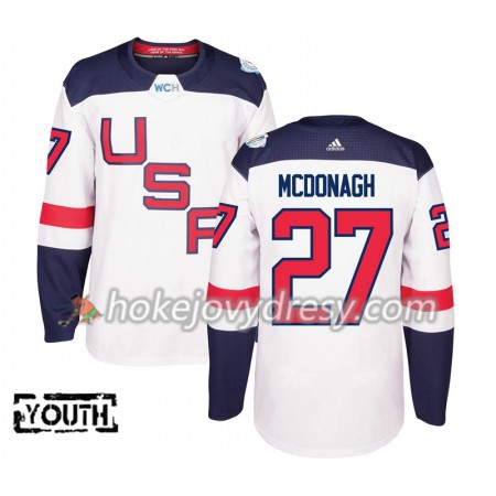 Dětské Hokejový Dres USA Ryan McDonagh 27 Světový pohár v ledním hokeji 2016 Bílá Premier